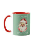 Green Vintage Retro Santa Claus Christmas