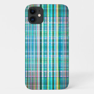 Green vintage rough stripes pattern Case-Mate iPhone case