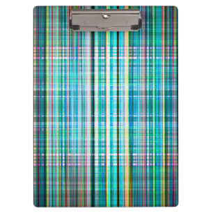 Green vintage rough stripes pattern clipboard