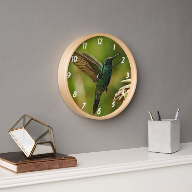 Green Violet Ear Wall Clock (Office)