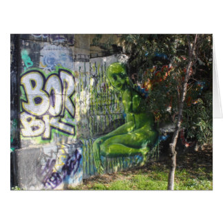 Green Visitor From Outer Space Graffiti