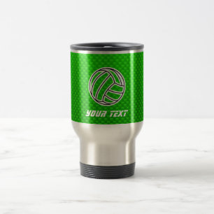 Green Volleyball Travel Mug