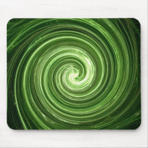 Green Vortex Mouse Pad