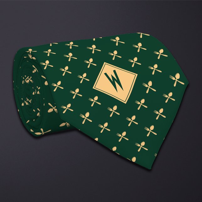 Green Waiter Restaurant Worker Tie (Creator Uploaded)