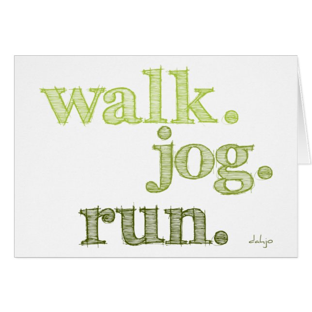 GREEN WALK JOG RUN (font SHADED) (Front Horizontal)