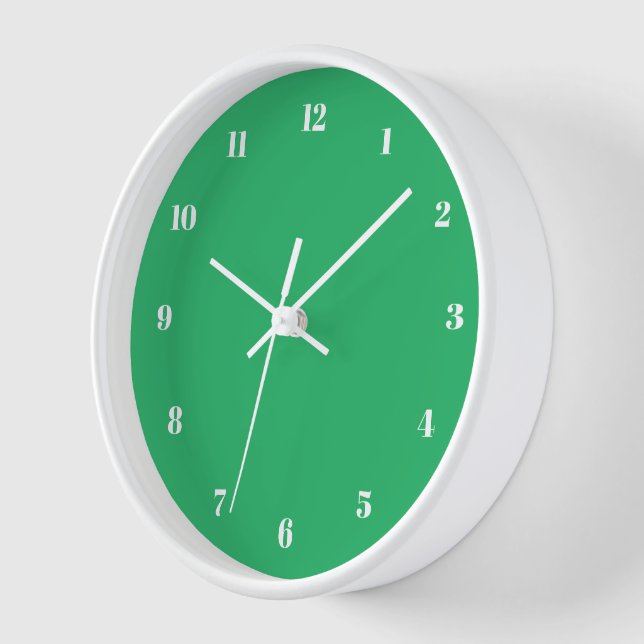 Green Wall Clock or Choose Your Colours and Font (Angle)