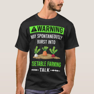 Green Warning Vegetable Farming T-Shirt