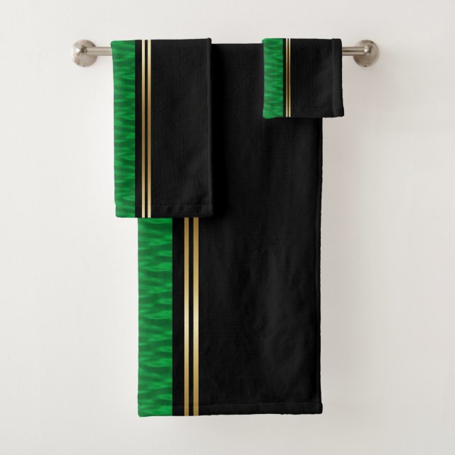 Green Water Bath Towel Set (Insitu)
