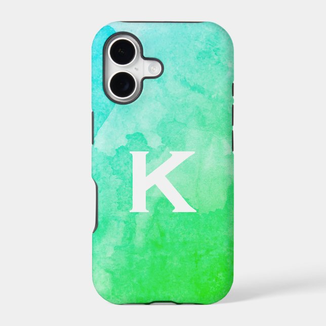 Green / Water Colour / Monogram (Back)