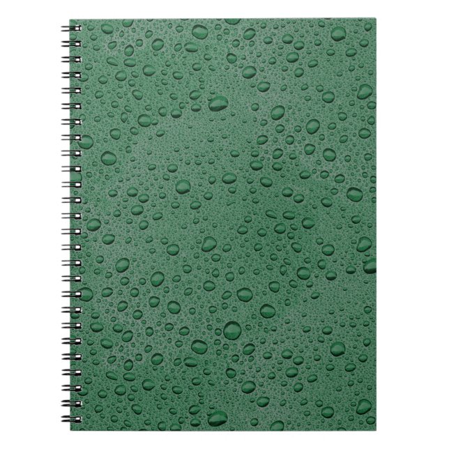 Green water droplets notebook (Front)