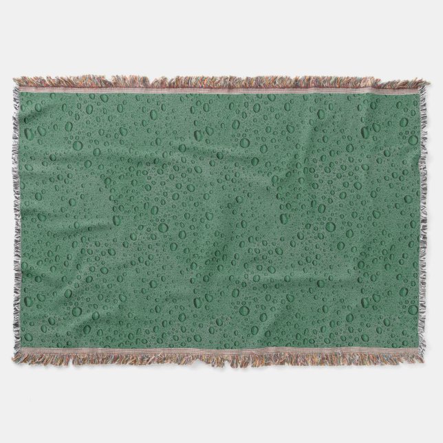 Green water droplets throw blanket (Front)