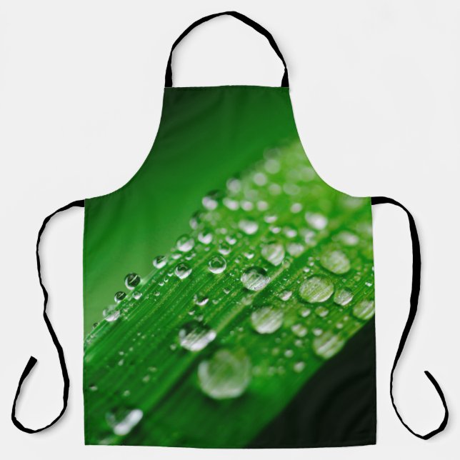 Green water leaf dew nature grass apron (Front)
