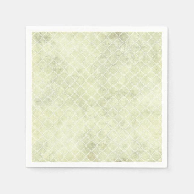 Green Watercolor Absract Pastel Napkin (Front)