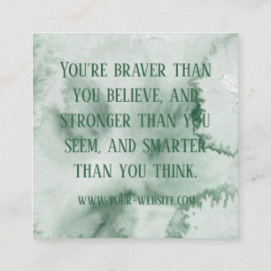 Green Watercolor Affirmation Cards