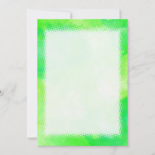 Green Watercolor Blank DIY  Card