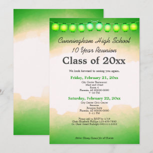 Green Watercolor Class Reunion Template