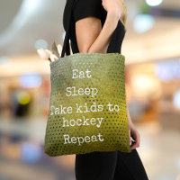 Green Watercolor Eat Sleep Kids To Hockey Repeat