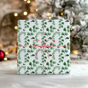 Green Watercolor Foliage Wrapping Paper