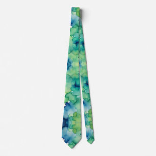 Green Watercolor Fusion  Tie