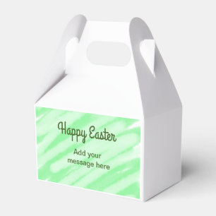 Green watercolor happy Easter add message pastel t Favour Box