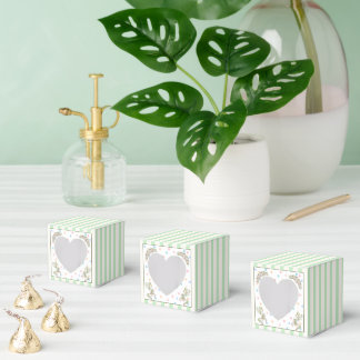 Green Watercolor Horse Carousel Baby Shower Favour Box