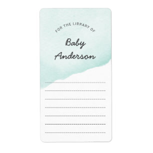 Green Watercolor neutral gender baby shower book