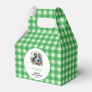 green Watercolor One Lucky Duck Boy 1st Birthday Favour Box