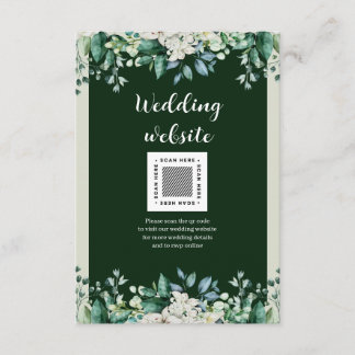 Green Watercolor Palette of love Wedding Enclosure Card