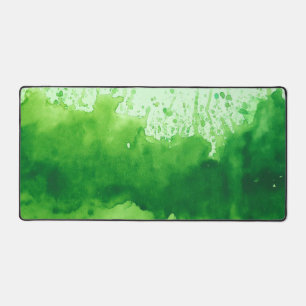 green watercolor texture desk mat 