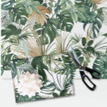 Green Watercolor Tropical Leaves Wrapping Paper<br><div class="desc">This design may be personalised by choosing the Edit Design option. You may also transfer onto other items. Contact me at colorflowcreations@gmail.com or use the chat option at the top of the page if you wish to have this design on another product or need assistance. See more of my designs...</div>