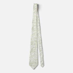 Green Watercolor Vines Greenery Elegant Tie