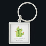 GREEN WATERCOLOUR DESERT CACTUS SAVE THE DATE GIFT KEY RING<br><div class="desc">If you need any further customisation or any other matching items,  please feel free to contact me at info@yellowfebstudio.com</div>