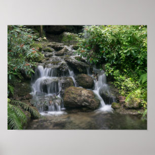 Green Waterfall Poster