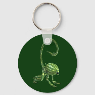 Green Watermelon Extraterrestrial Species Key Ring