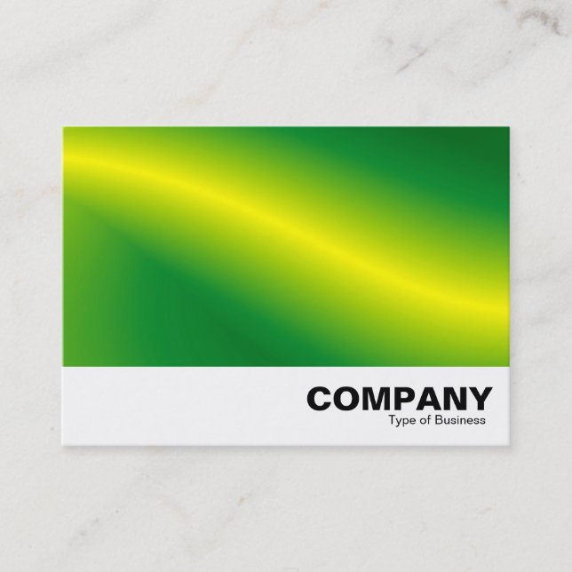 Green Wave Abstract Business Card (Front)