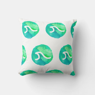Green Wave Design Cushion