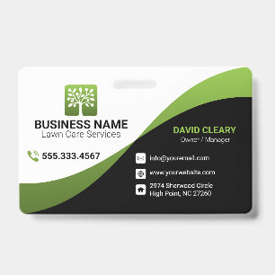 Green Wave Professional Tree Lawn Care ID Badge