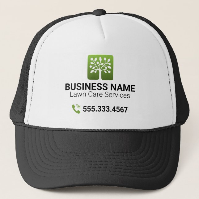 Green Wave Professional Tree Lawn Care Trucker Hat (Front)