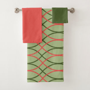 Green Waves Bath Towel Set