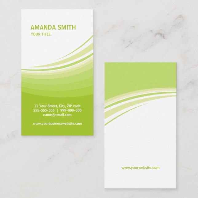 Green Waves business card (Front/Back)
