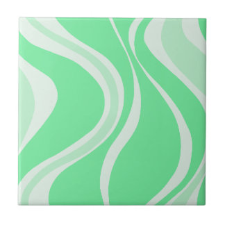 Green Waves Tile