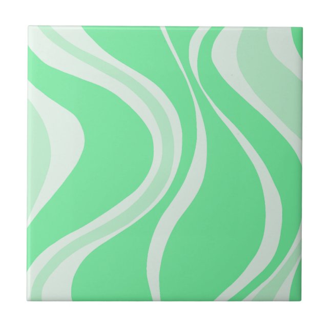 Green Waves Tile (Front)