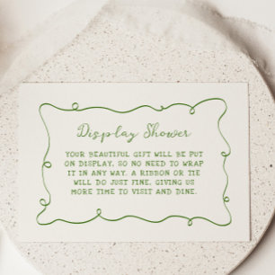 Green Wavy Frame Bridal Shower Display Shower Enclosure Card