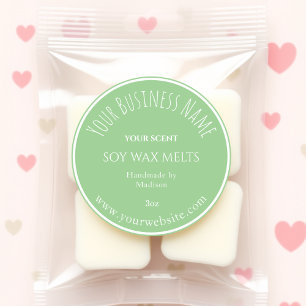 Green Wax Melt Business Product Label