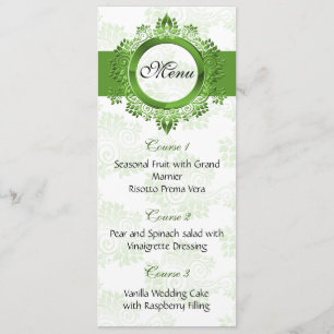 green wedding menu
