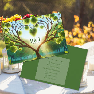 Green Wedding RSVP Enclosure Card