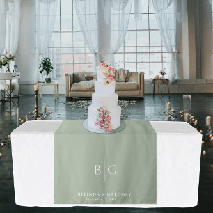 Green Wedding Sweetheart Table Runner Decor Sign Tapestry