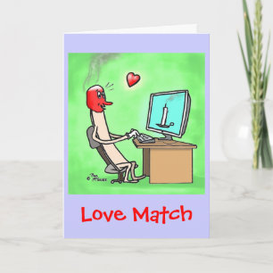 Green Weenii "Love Match" Greeting Card