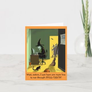 Green Weenii "Spell Check" Note Card