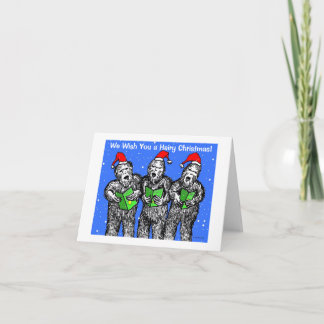 Green Weenii "We Wish You a Hairy Christmas" Card